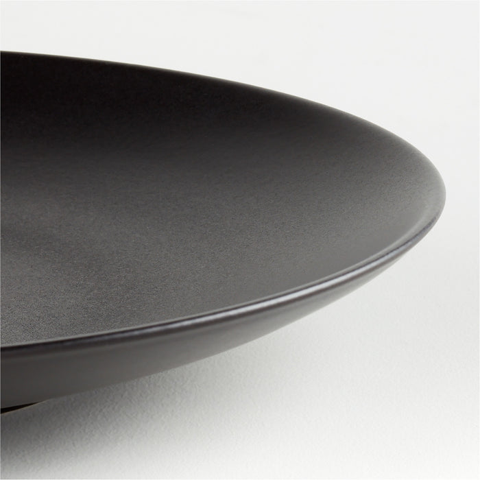 Craft Matte Black Stoneware Coupe Dinner Plate