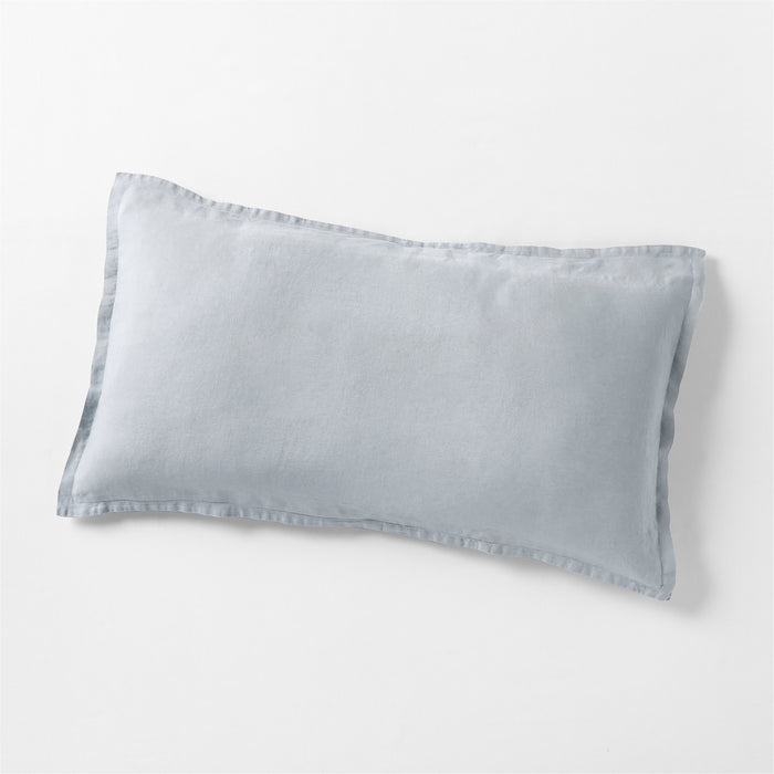 New Natural European Flax Certified Linen Mist Blue King Bed Pillow Sham