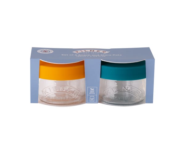 Kilner Set Of 2 Snack And Store Pots 125ml