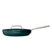Crate & Barrel EvenCook Ceramic Ñ¢ Deep Teal Ceramic Nonstick 12" Fry Pan with Lid