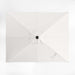 10' Rectangle Sunbrella® Canvas White Outdoor Patio Umbrella with Black Metal Frame