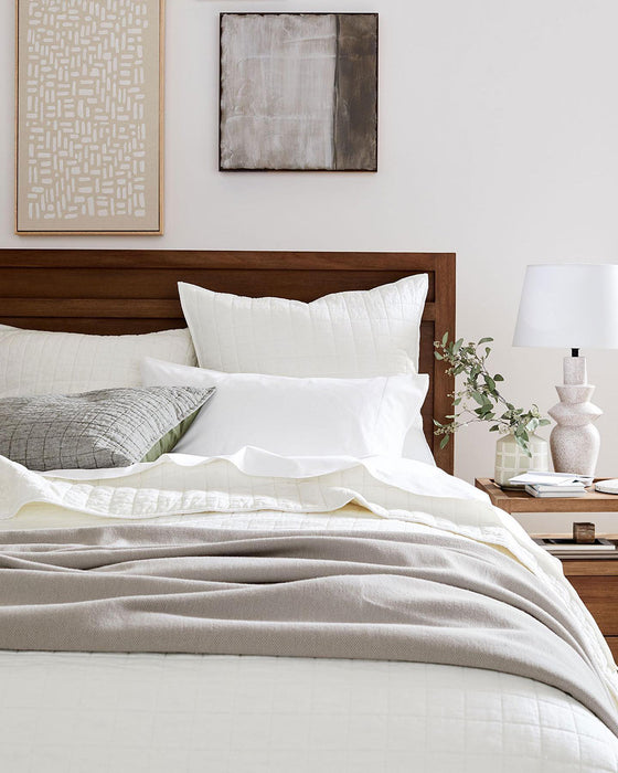 Favorite Organic Cotton Percale Dove Grey Full Bed Sheet Set