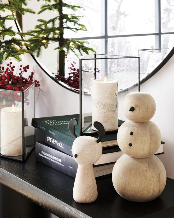 Small Wooden Snowman Holiday Decoration