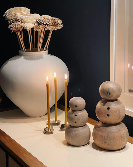 Small Wooden Snowman Holiday Decoration