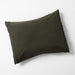 Organic Cotton Ficus Green Eyelash Fringe King-Size Pillow Sham Cover