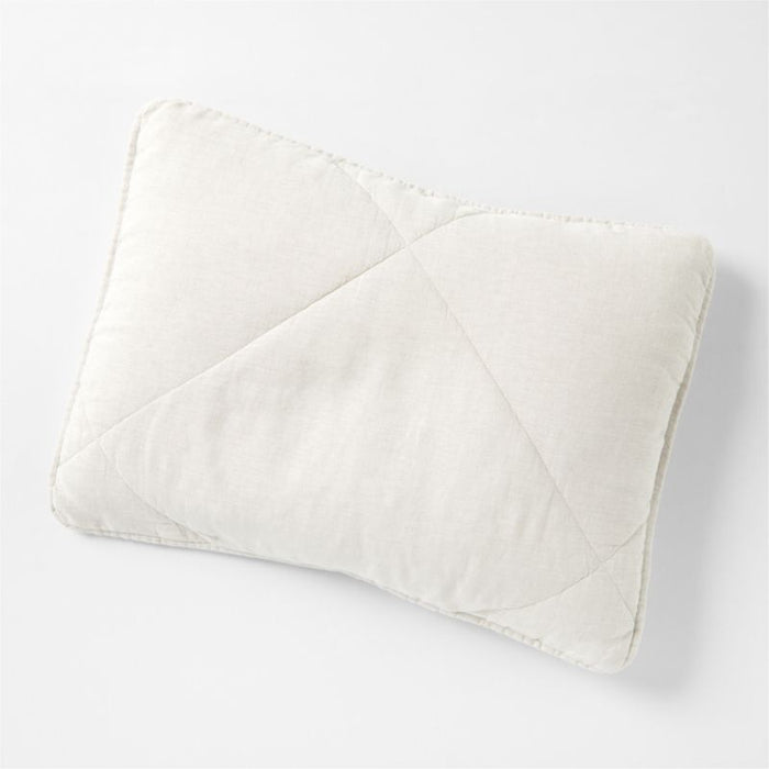 European Flax ®-Certified Linen Arcadia Tan Standard Quilted Pillow Sham Cover