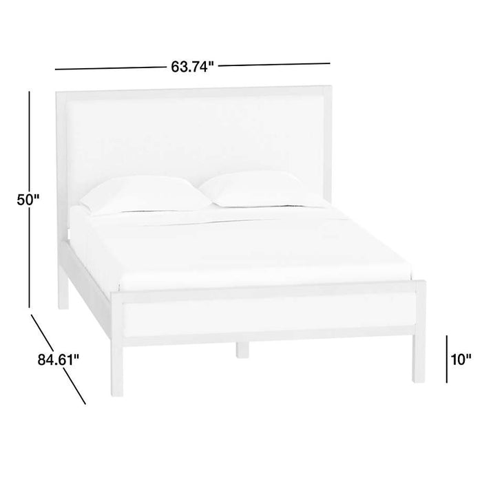 Keane Weathered Natural Wood Upholstered Queen Bed