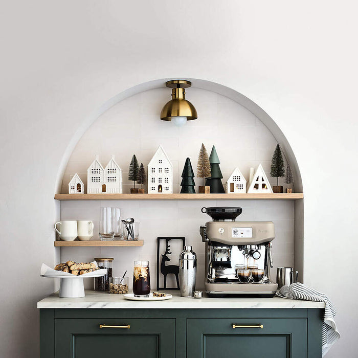 White Ceramic Holiday Split-Level House