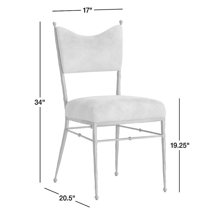 Rodin Ochre Velvet Dining Chair by Athena Calderone