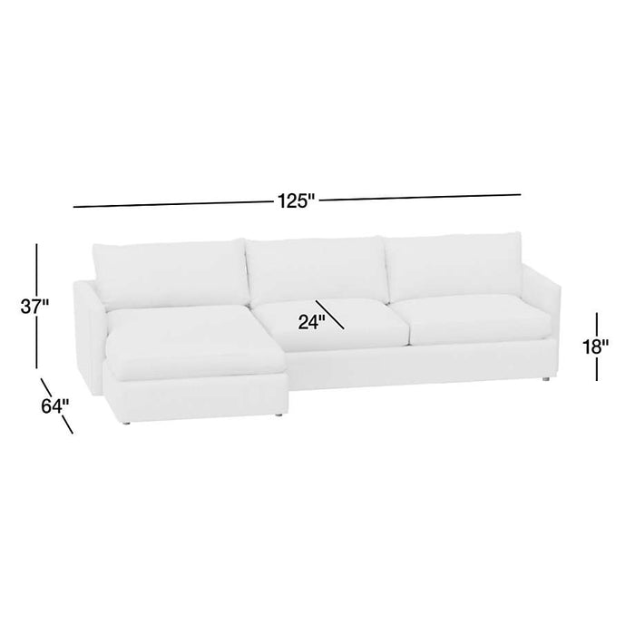 Lounge 2-Piece Sectional Sofa with Chaise Lounge