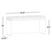 Casement 60" Black Metal Desk with Glass Top