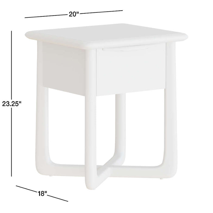 Alrik 20" Brown Oak Wood Narrow Nightstand