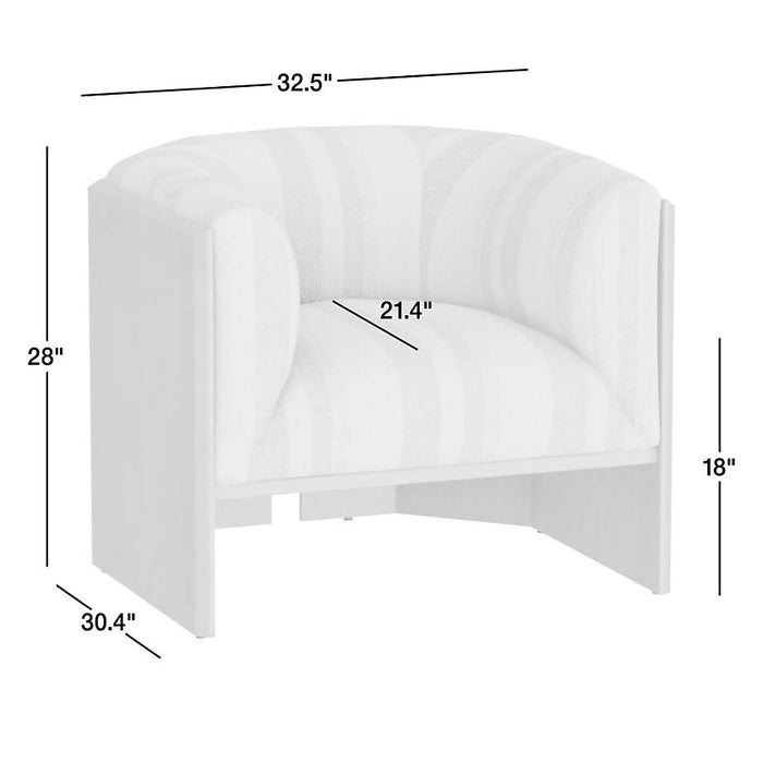 Anvers Striped Accent Chair