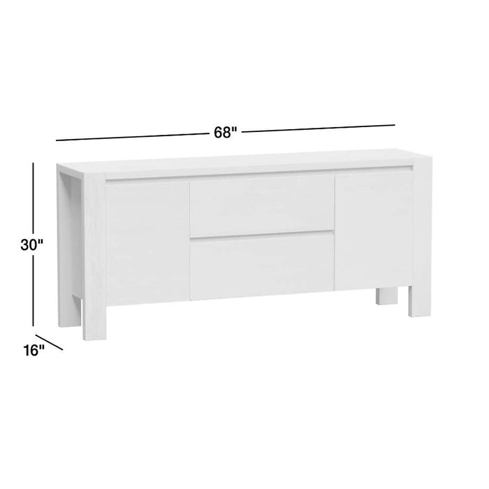 Terra 68" Natural Oak Wood Storage Media Console