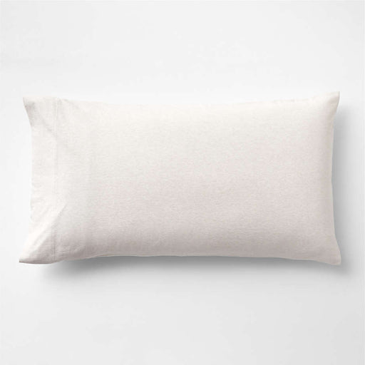 Cozysoft Organic Cotton Jersey Oatmeal Brown King Pillow Sham