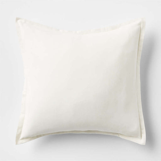 Cozysoft Organic Flannel Arctic Ivory Euro Pillow Sham