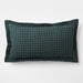 Organic Cotton Flannel Spruce Green King Windowpane Pillow Sham Cover