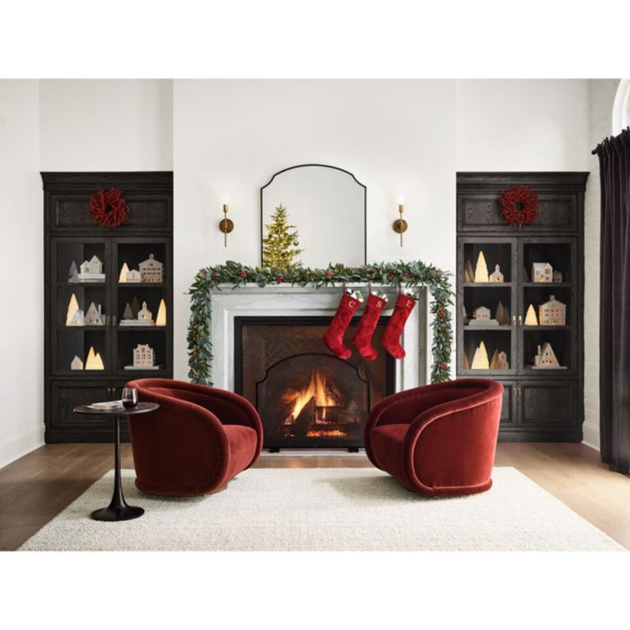 Wide White Ceramic Holiday Canal House