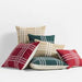 Spruce Green Felted Wool Plaid 23"x23" Holiday Throw Pillow Cover