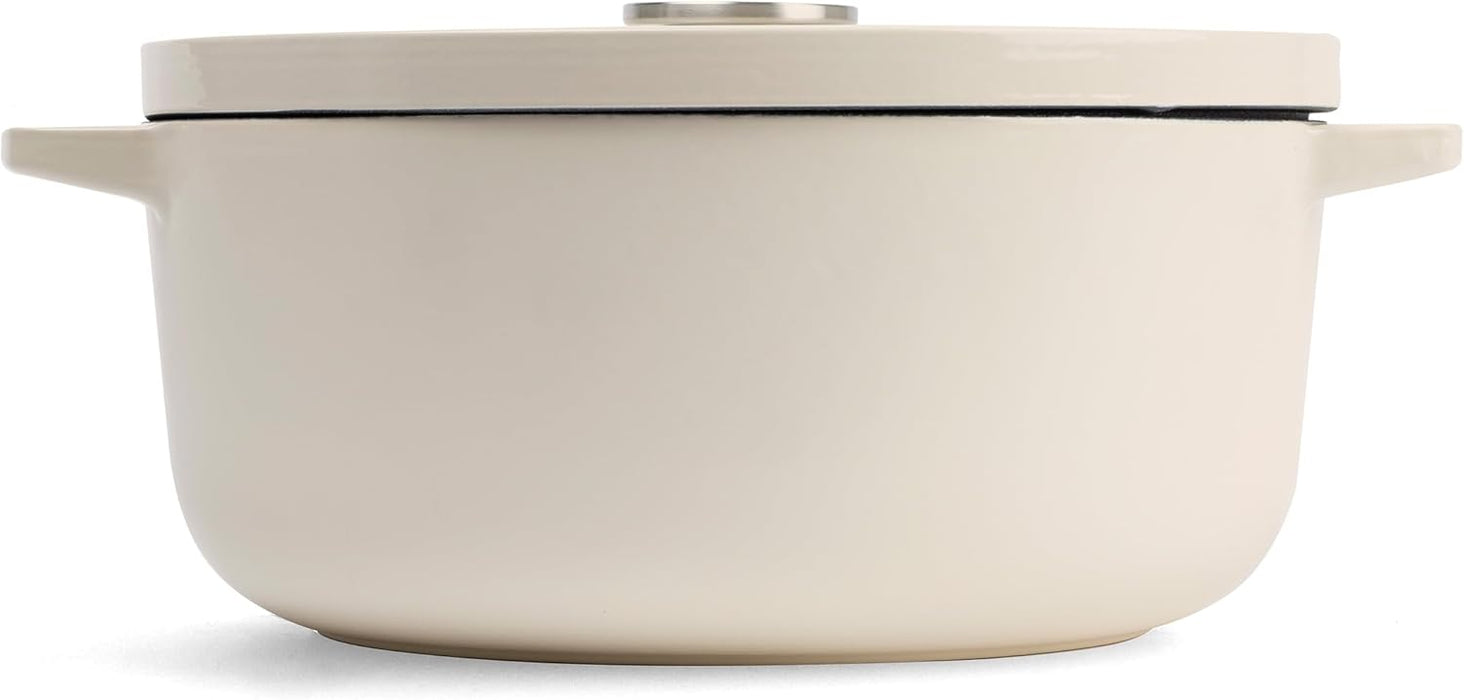 KitchenAid Cast Iron Casserole 26cm Almond Cream