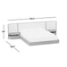 Milano Natural Walnut Wood Upholstered Queen Bed with Nightstands
