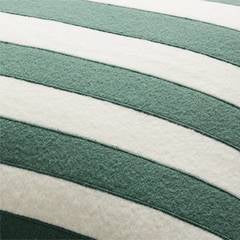 Pine Green Stripe 22"x15" Holiday Throw Pillow Cover by Joan Anderson