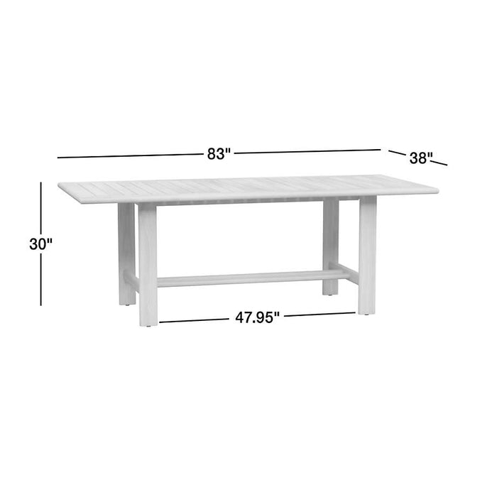 Anguilla 83" Teak Wood Outdoor Dining Table