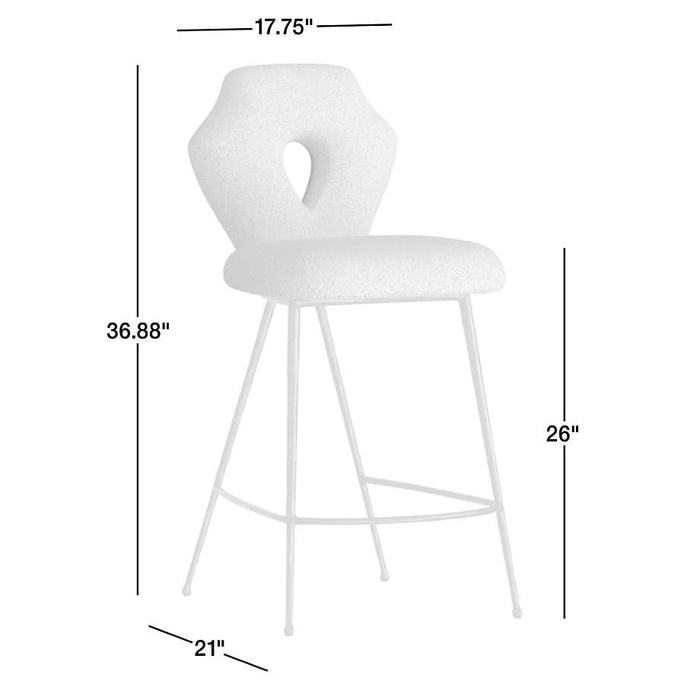 Neue Keyhole Metal Counter Stool by Jeremiah Brent
