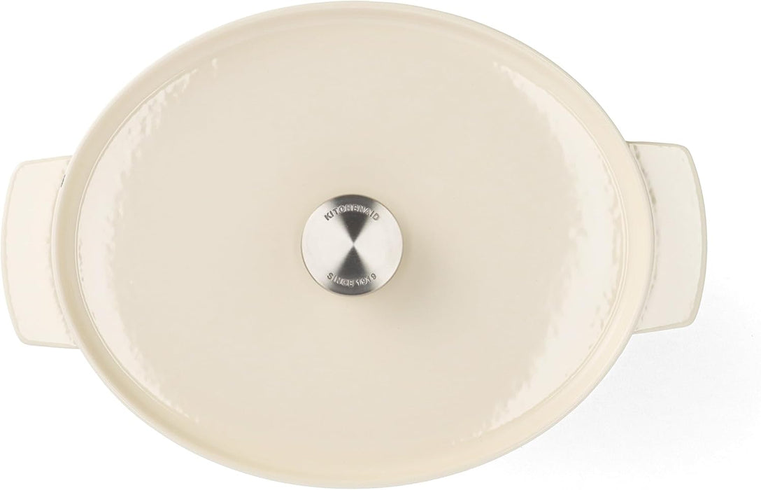 KitchenAid Oval Casserole 30cm Almond Cream
