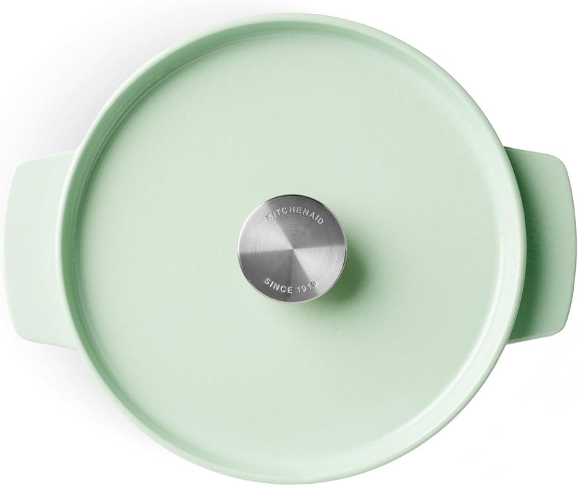 KitchenAid Cast Iron Casserole 22cm Pistachio