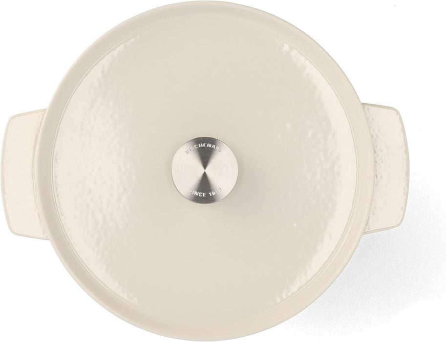 KitchenAid Cast Iron Casserole 26cm Almond Cream