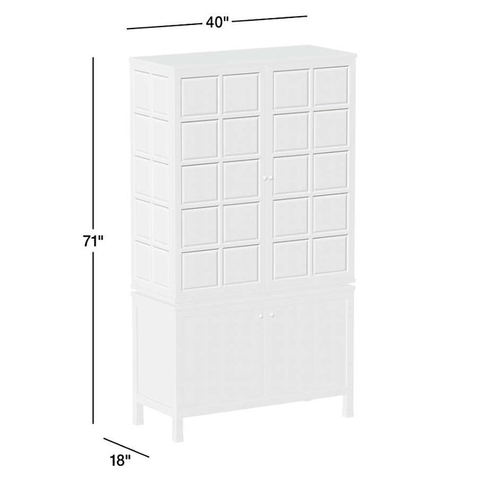 Lattice 40" Walnut and Glass Storage Display Cabinet by Jeremiah Brent