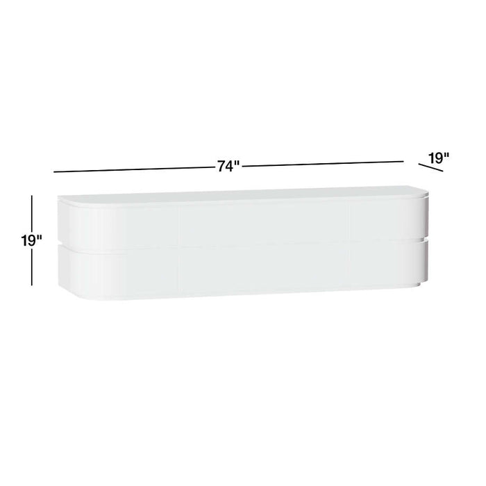 Milano 74" Walnut Storage Media Console