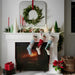 Potted Faux Red Poinsettia