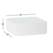 Kahn Cream Ribbed Concrete and Oak Wood 44" Rounded Square Coffee Table