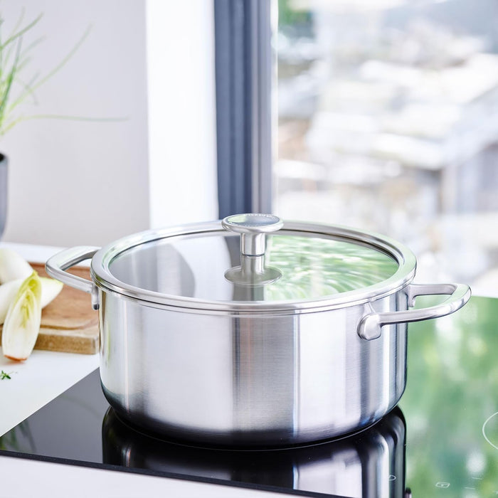 KitchenAid Multi-Ply Stainless Steel Covered Casserole 24cm / 4.91L Uncoated