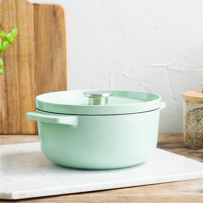 KitchenAid Cast Iron Casserole 26cm Pistachio