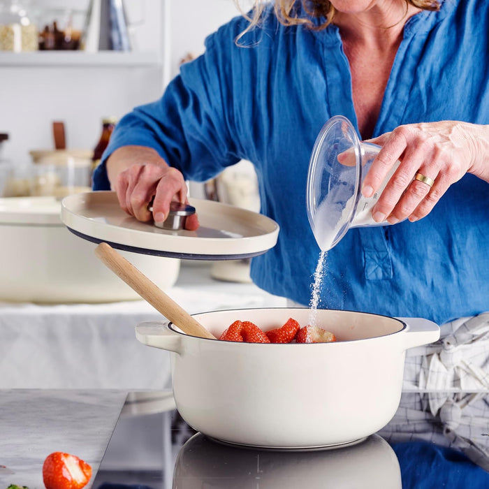 KitchenAid Cast Iron Casserole 26cm Almond Cream