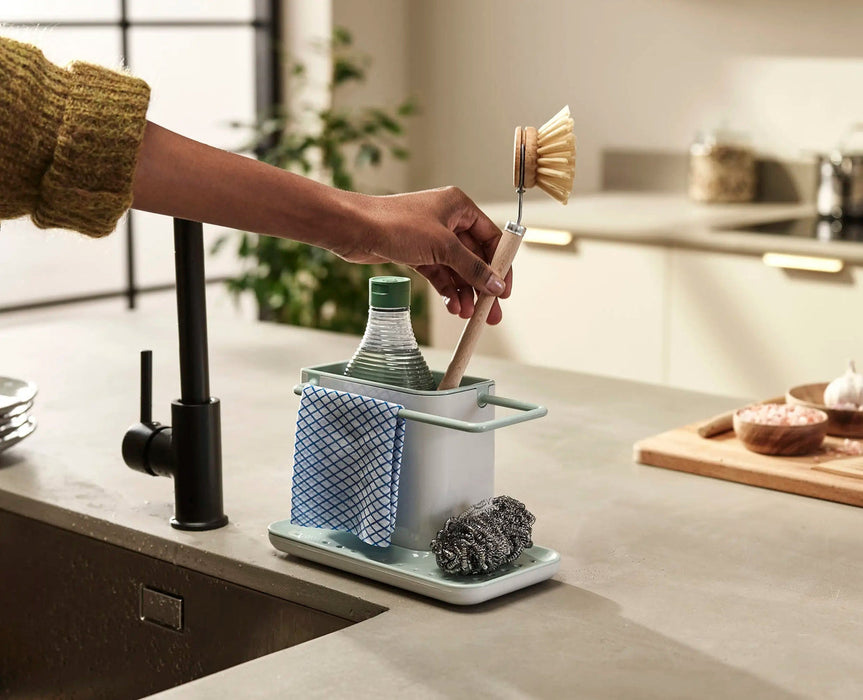 Joseph Joseph Caddy Sink Tidy in Light Stone/Sage