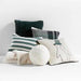 Pine Green Stripe 22"x15" Holiday Throw Pillow Cover by Joan Anderson