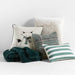 Pine Green Stripe 22"x15" Holiday Throw Pillow Cover by Joan Anderson