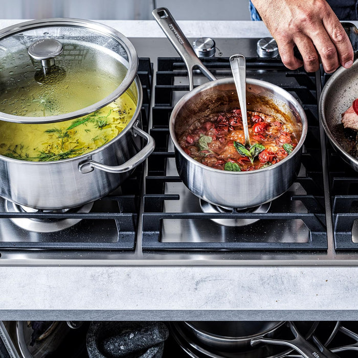 KitchenAid Multi-Ply Stainless Steel Covered Casserole 24cm / 4.91L Uncoated