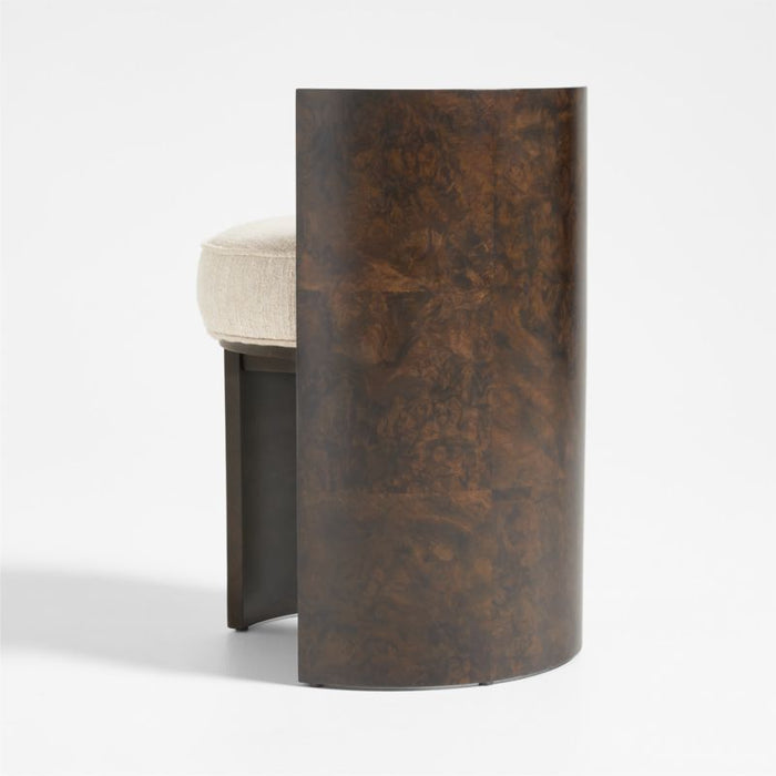 Coquette Burl Wood Accent Chair by Athena Calderone