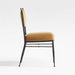 Rodin Ochre Velvet Dining Chair by Athena Calderone