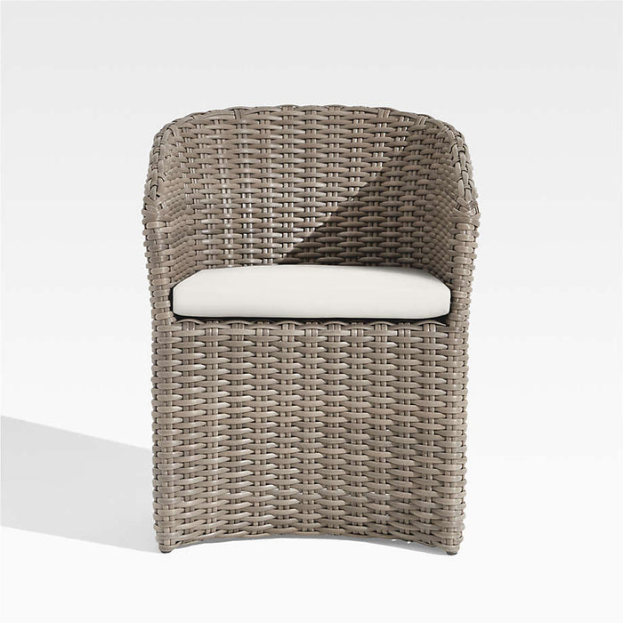 Abaco Resin Wicker Outdoor Dining Chair with Canvas Natural Sunbrella ® Cushion