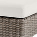 Abaco All-Weather Wicker Outdoor Ottoman with Canvas Natural Sunbrella ® Cushion
