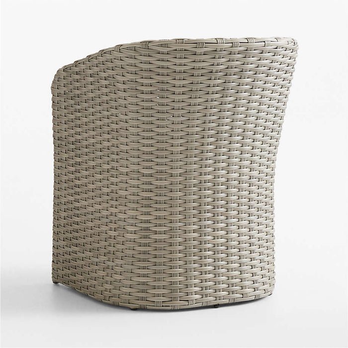 Abaco Resin Wicker Outdoor Dining Chair with Canvas Natural Sunbrella ® Cushion