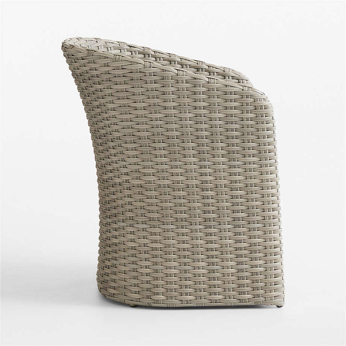 Abaco Resin Wicker Outdoor Dining Chair with Canvas Natural Sunbrella ® Cushion