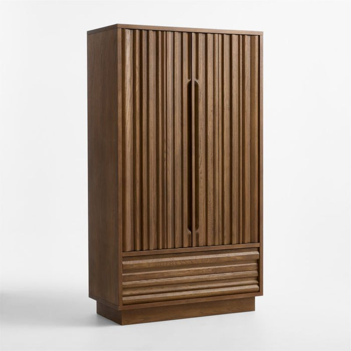 Ada 40" Fumed Oak Closed Storage Cabinet