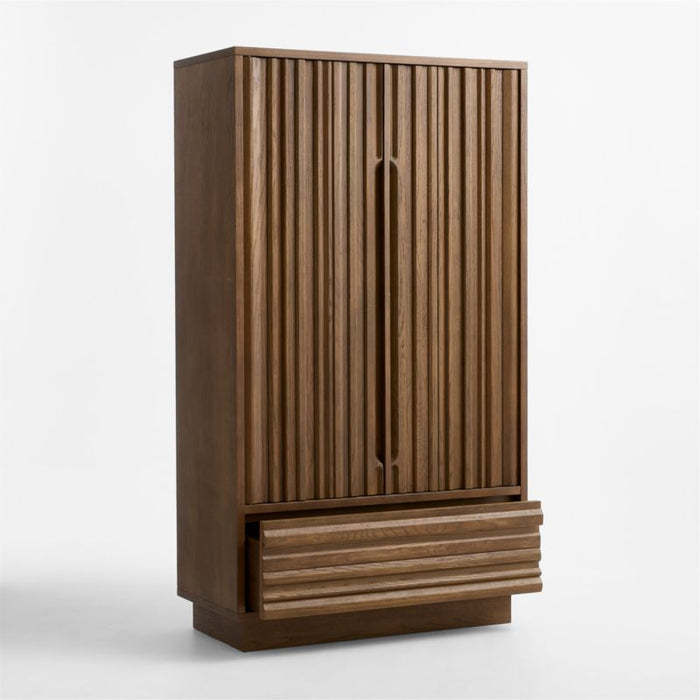 Ada 40" Fumed Oak Closed Storage Cabinet